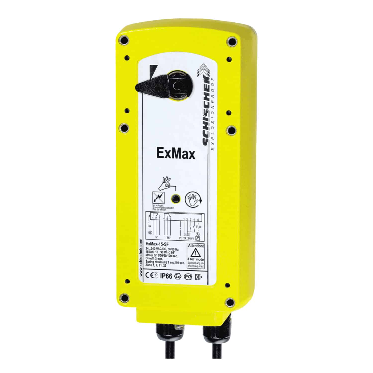 Schischek ExMax-15.30 | Explosieveilige elektrische 90° roterende aandrijving maat S | ATEX zone 1, 2, 21, 22 | 15 / 30 Nm | Open/dicht, 3-punts | IP66